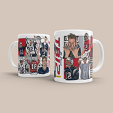 Tom Brady Iconic GOAT NFL Moments 3D Doodle Art - 11oz Ceramic Mug
